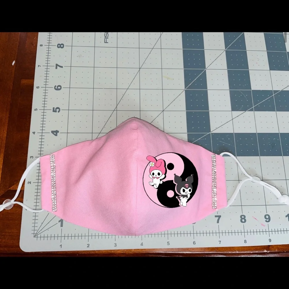 Sanrio hello kitty my melody kuromi kawaii face mask glam